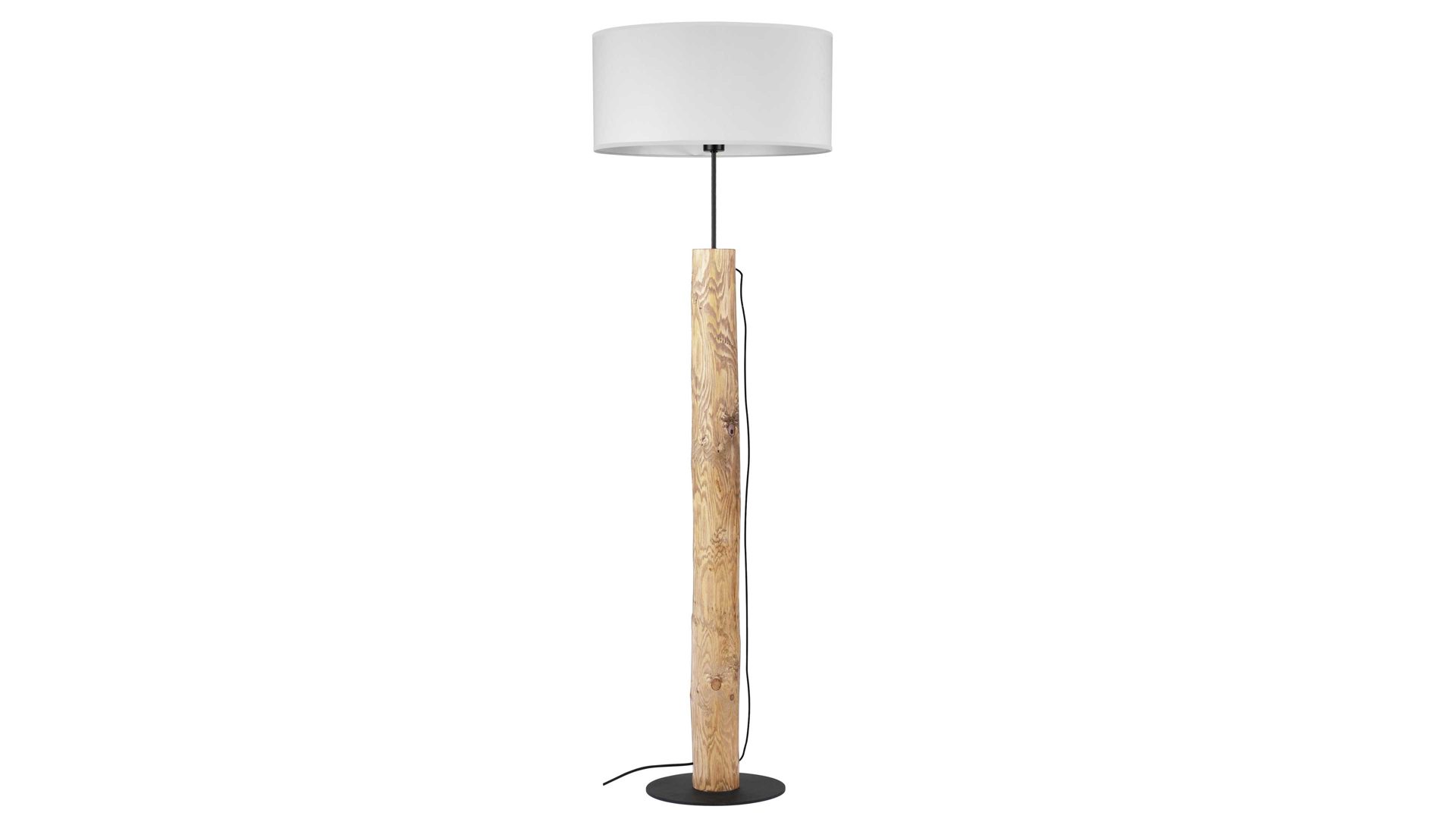 Stehleuchte Spot light aus Holz in Holzfarben SPOT LIGHT Stehleuchte Athen Kiefer & Stoff - Höhe ca. 161 cm