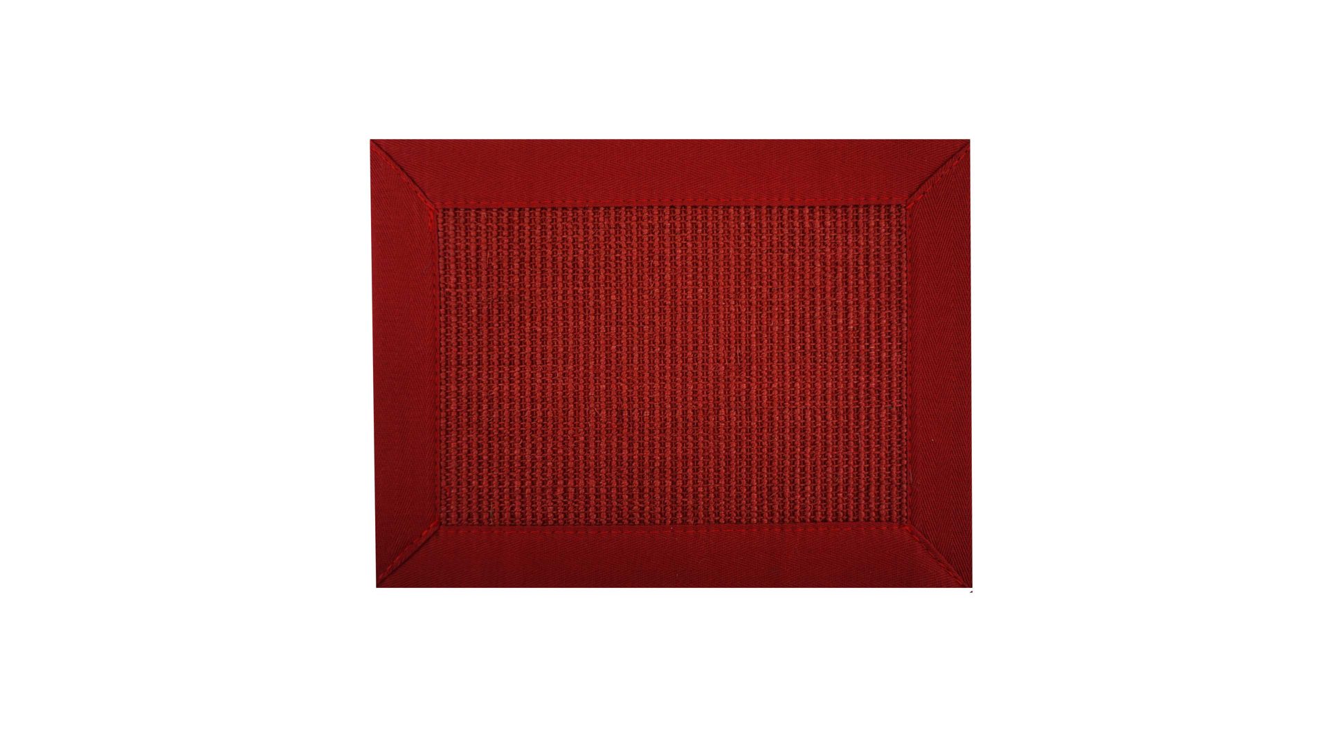 Webteppich Golze | astra aus Naturfaser in Dunkelrot ARMADA Teppich Cancun rubinroter Sisal - ca. 65 x 140 cm