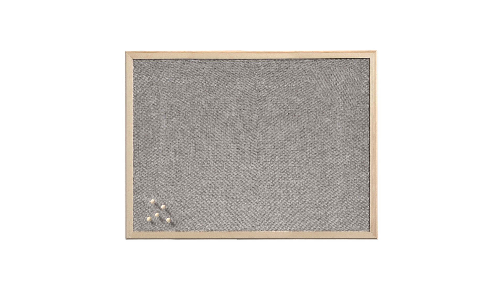 Pinnwand Zeller present aus Stoff in Grau zeller Pinboard Leinen & Kiefer - ca. 30 x 40 cm