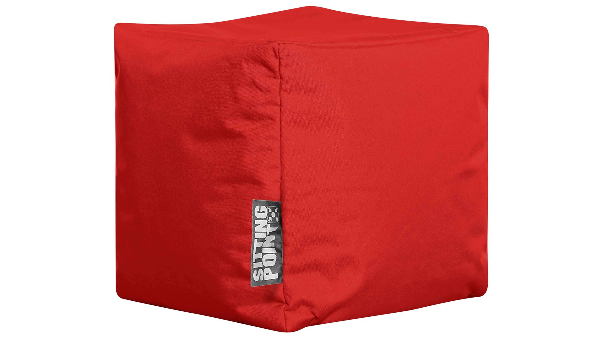 Sitzsack-Würfel Magma sitting point aus Kunstfaser in Rot SITTING POINT Sitzwürfel cube scuba® rote Kunstfaser - ca. 40 x 40 x 40 cm