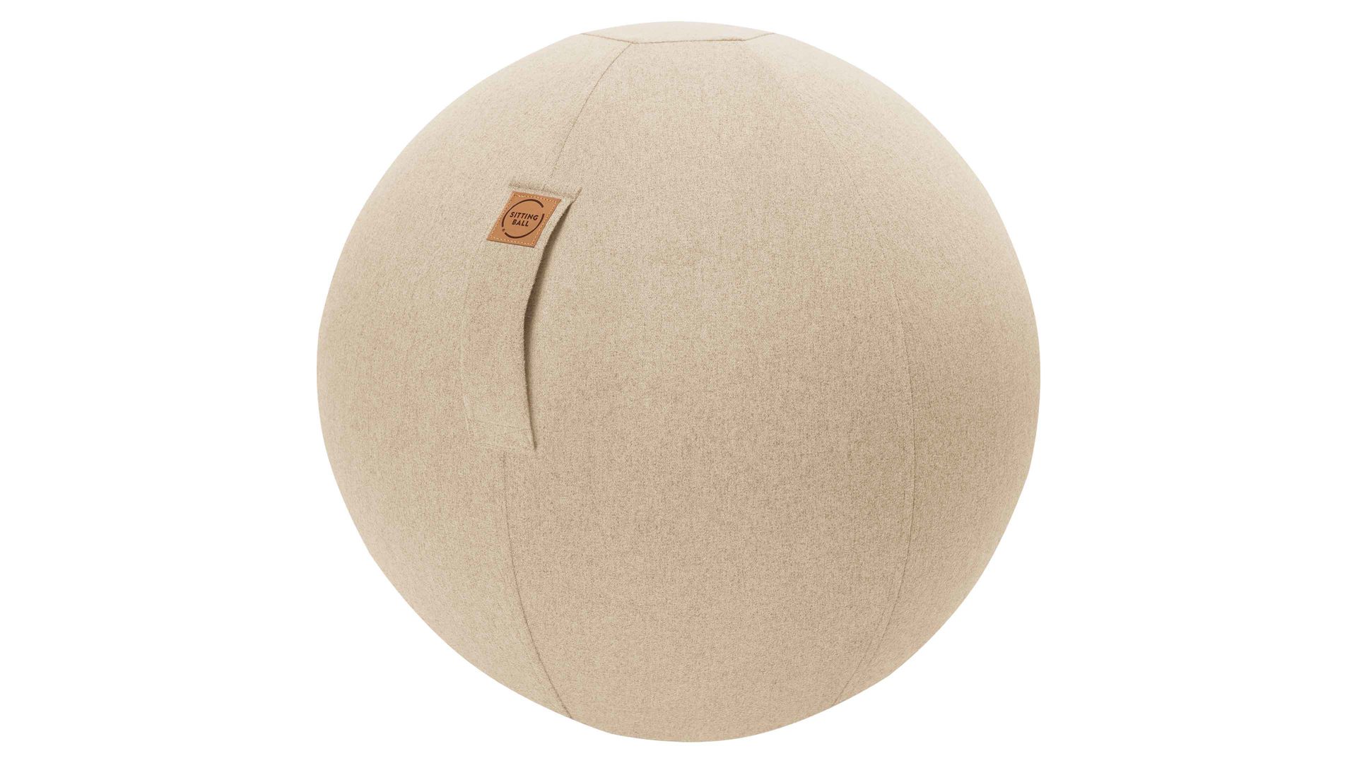 Sitzball Magma sitting point aus Kunstfaser in Beige SITTING BALL® Felt beiger Bezug – Durchmesser ca. 65 cm