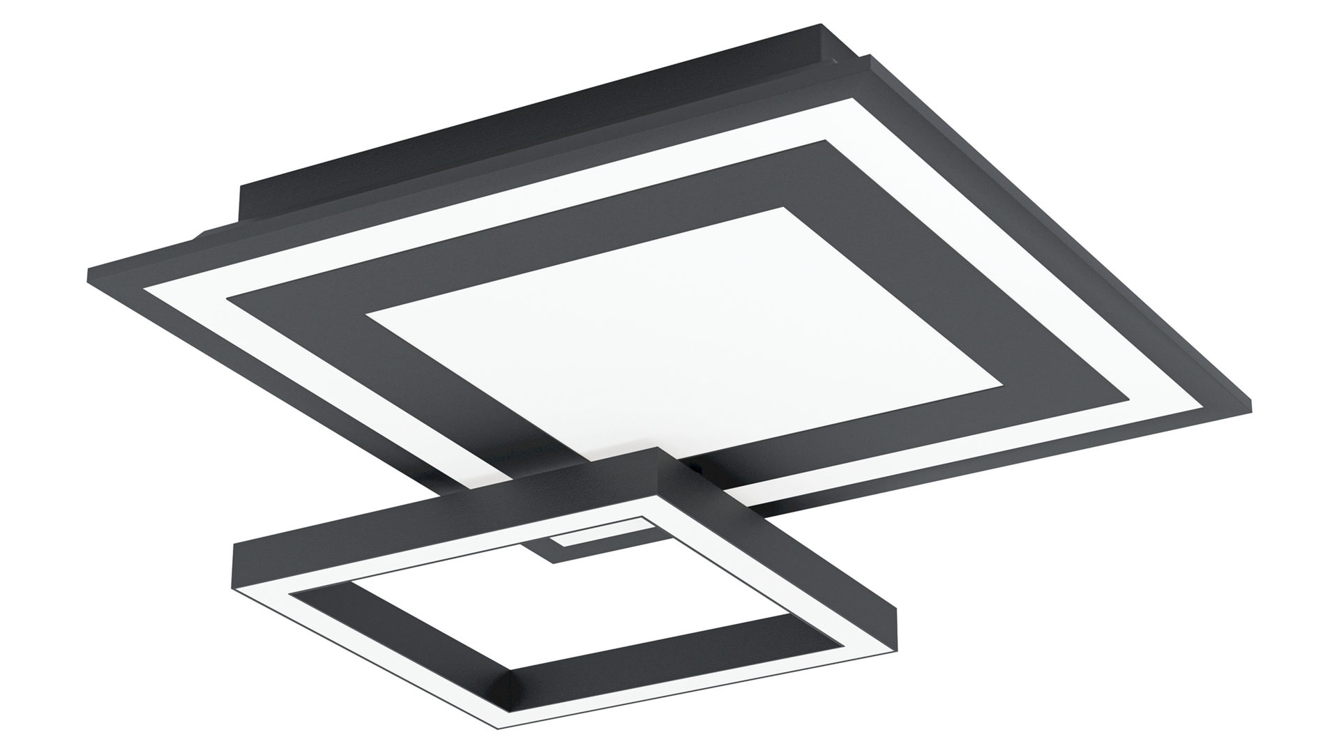 Deckenleuchte Eglo aus Metall in Schwarz EGLO Deckenleuchte Savatarila-Z Schwarz & Weiß - ca. 45 x 45 cm