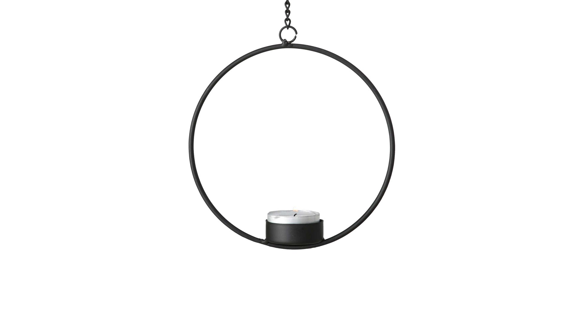 Kerzenständer Boltze aus Metall in Schwarz Teelichthalter Rumba schwarzes Eisen - Durchmesser ca. 15 cm