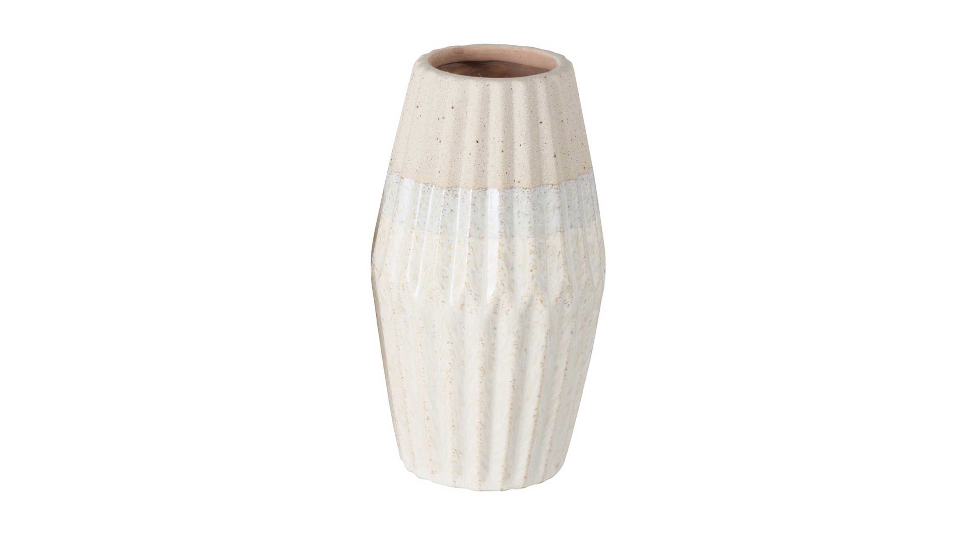 Vase Boltze aus Keramik in Beige Vase Malia Steingut – Höhe ca. 22 cm