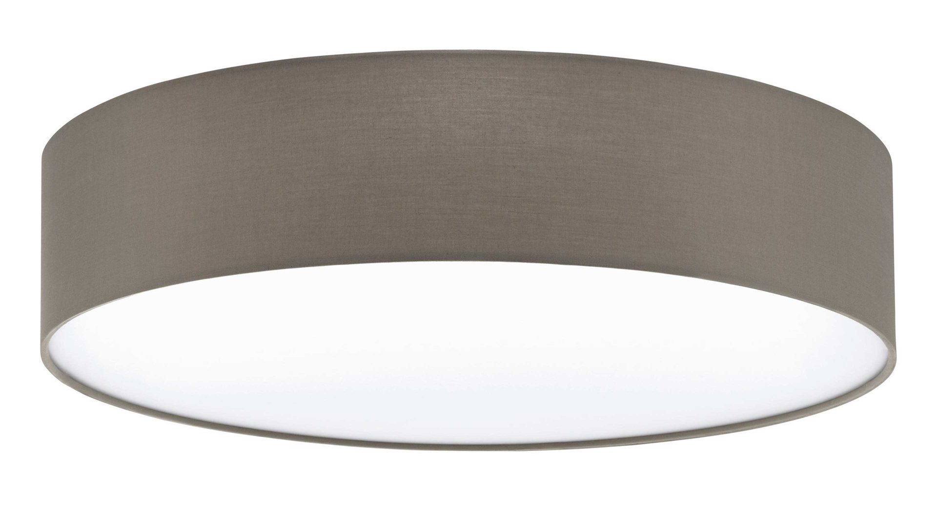 Deckenleuchte Eglo aus Textil in Hellbraun EGLO Deckenleuchte Pasteri bzw. Deckenlampe taupefarbenes Leinen – Durchmesser ca. 98 cm