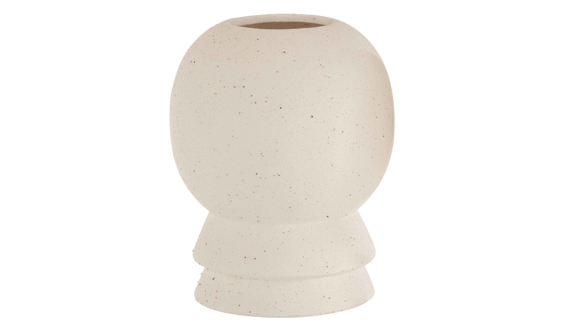 Vase Interliving BEST BUDDYS! aus Keramik in Beige Interliving BEST BUDDYS! Vase Olivia gesprenkeltes weißes Steinzeug - Durchmesser ca. 17 cm