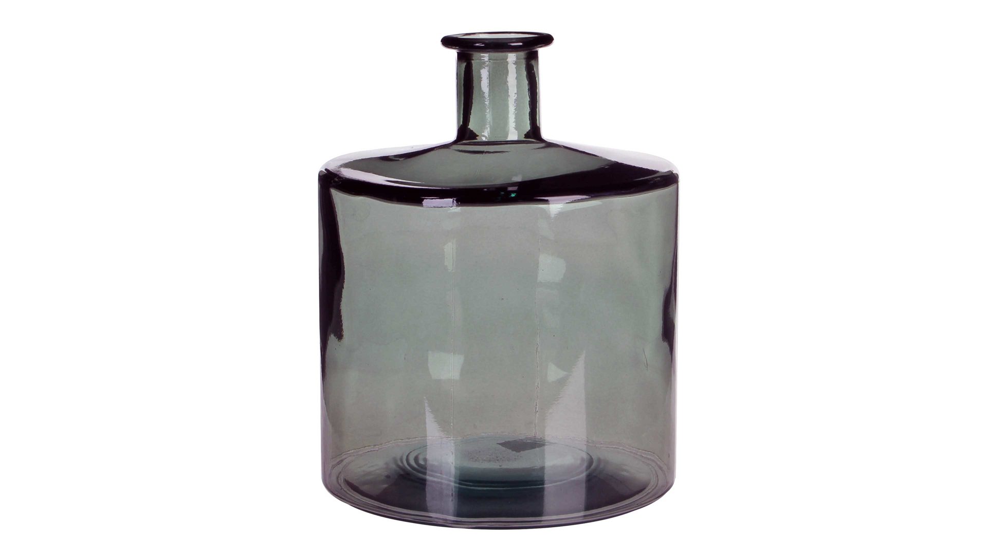 Vase Interliving BEST BUDDYS! aus Glas in Grau Interliving BEST BUDDYS! Deko-Flasche Guan graues Recyclingglas - Höhe ca. 26 cm