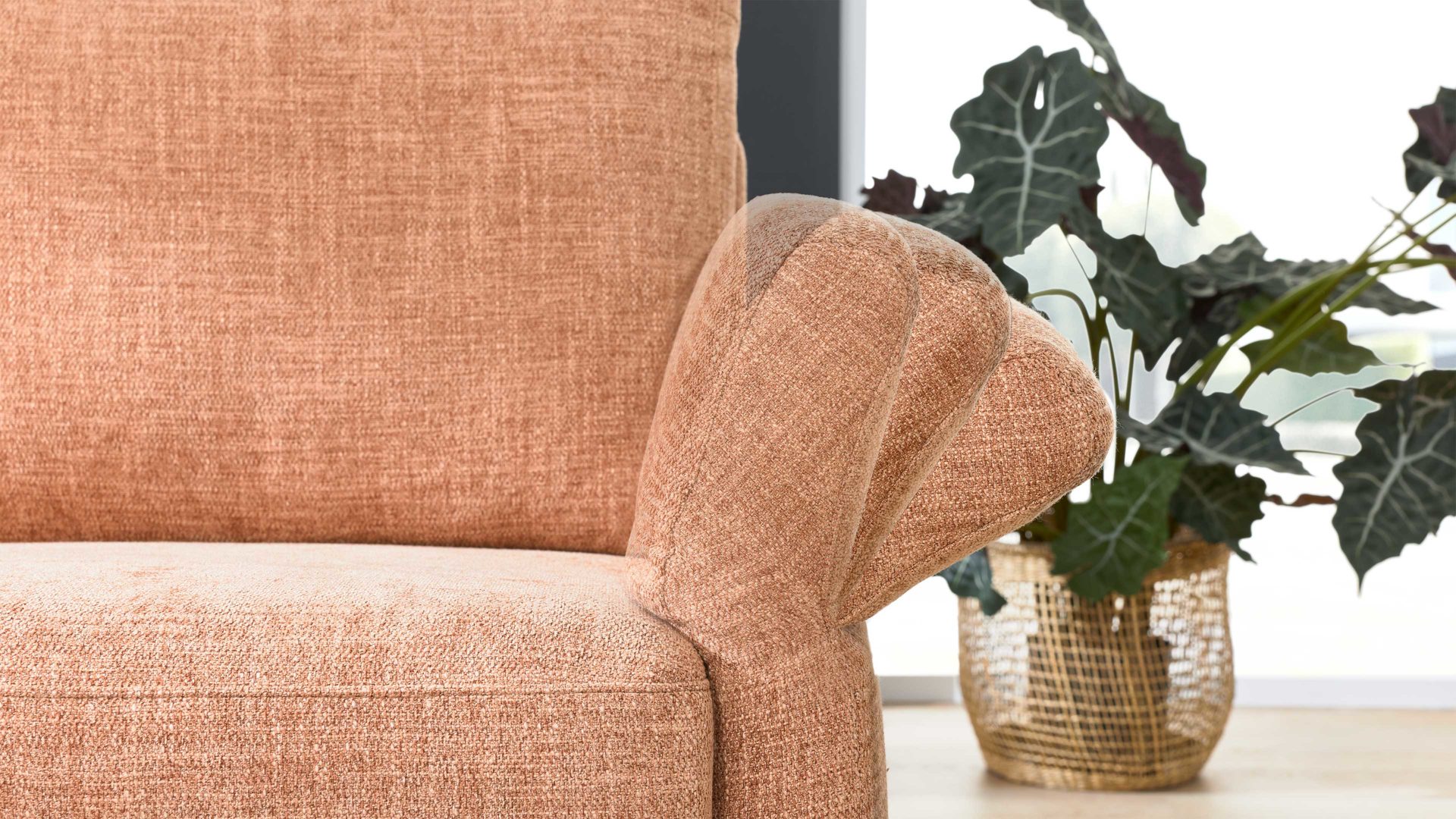 Funktion Interliving aus Metall in Transparent Interliving Sofa Serie 4004 - Armlehnverstellung manuell