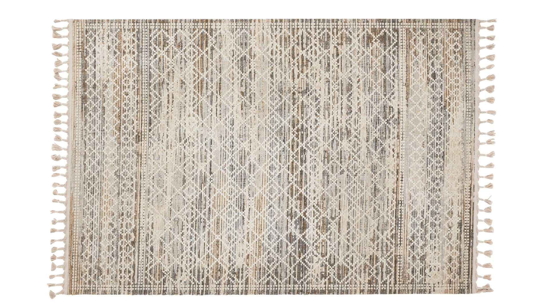 Webteppich Interliving aus Kunstfaser in Beige Interliving Teppich Serie G-8030 beiges Vintagemuster - ca. 160 x 230 cm