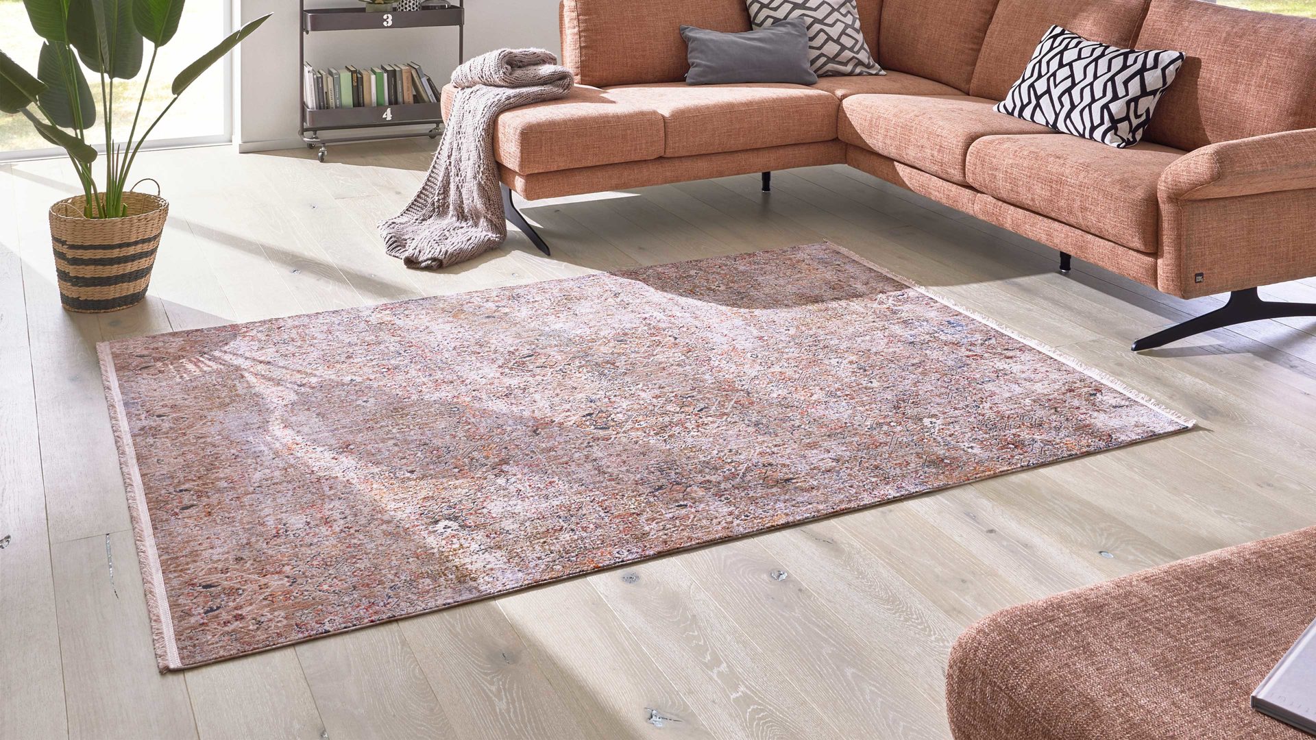 Webteppich Interliving aus Kunstfaser in Beige Interliving Teppich Serie G-8070 beige gemustertes Vintagemuster - ca. 200 x 290 cm