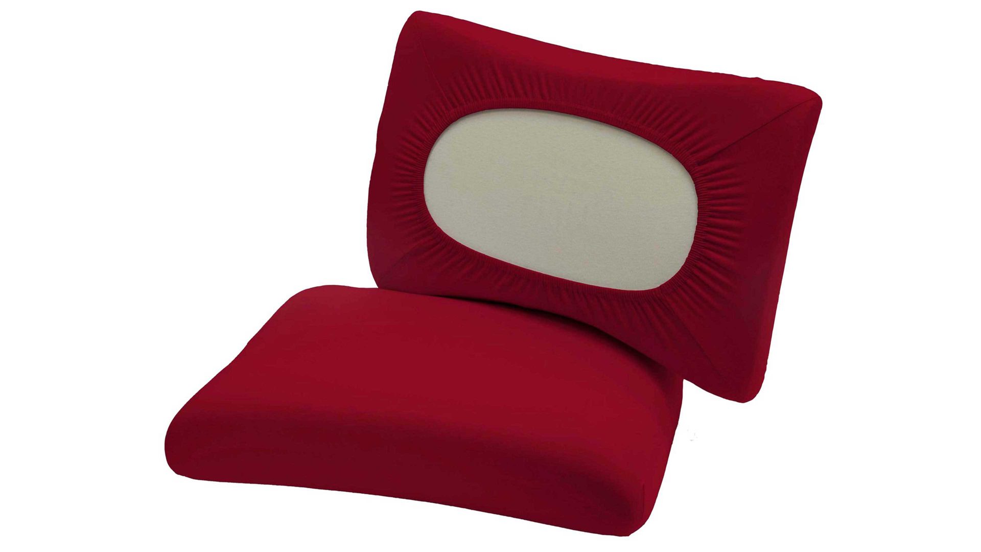 Kissenbezug /-hülle H.g. hahn haustextilien aus Stoff in Rot HAHN Universal-Kissenbezug rote Baumwolle - Größe S-XL