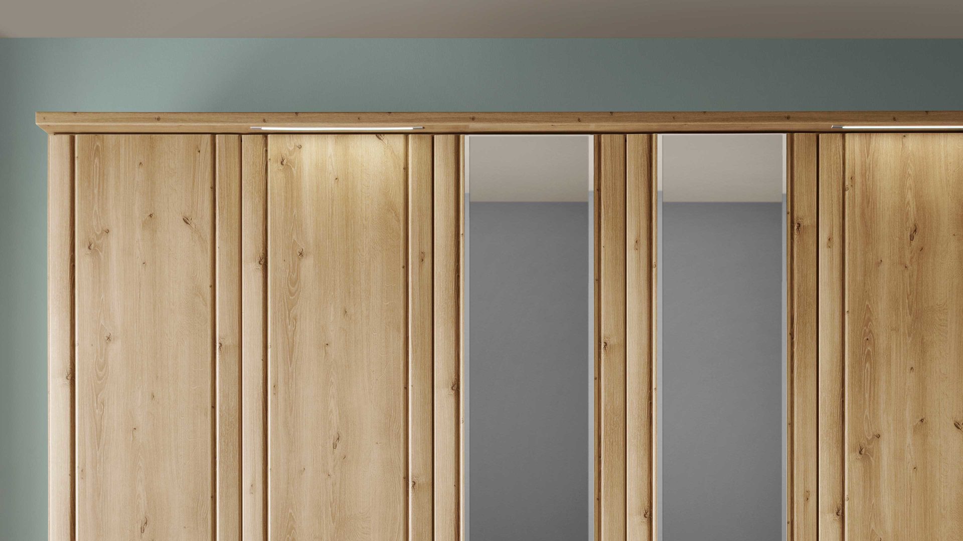 Kranzleiste Wiemann | oeseder aus Holz in Holzfarben WIEMANN Schlafzimmerserie Mainau 2 - Kranzleiste Bianco Eiche - Länge ca. 300 cm