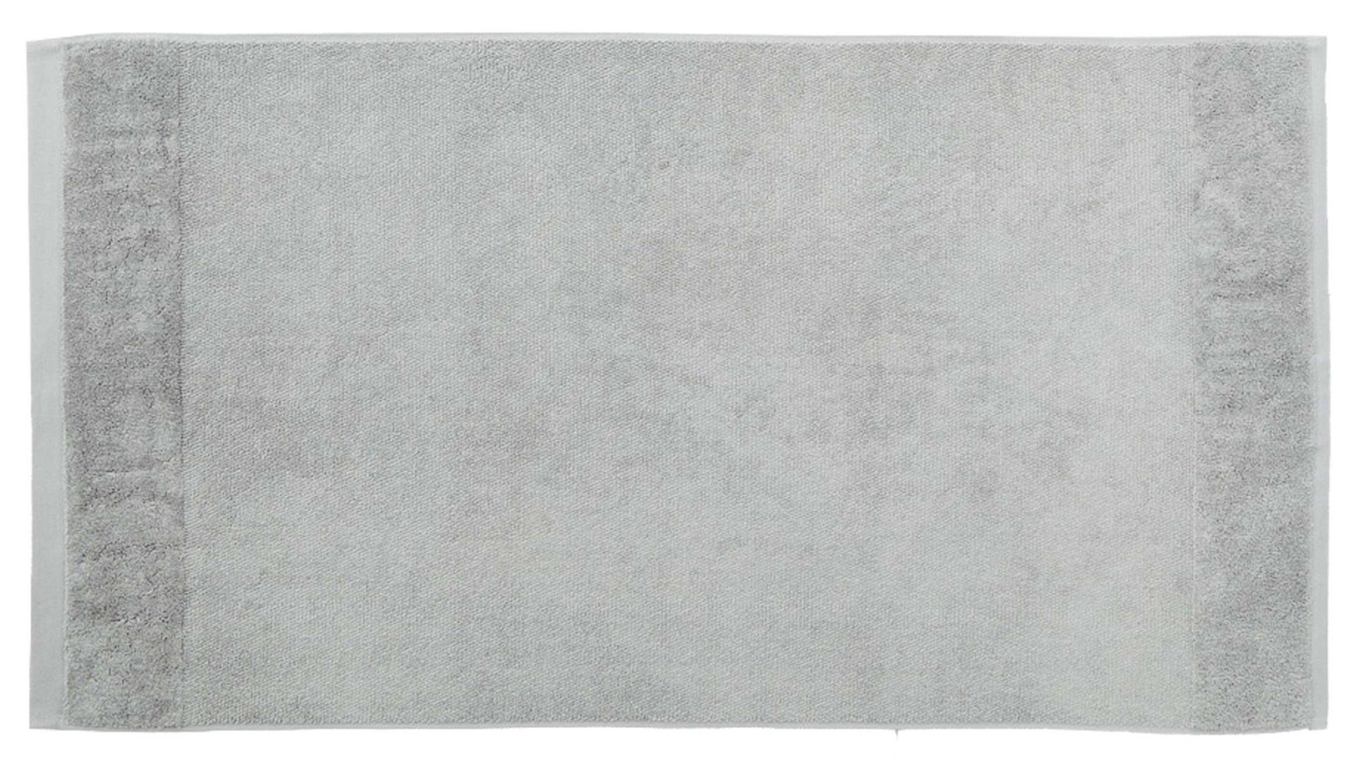 Duschhandtuch Interliving aus Naturfaser in Hellgrau Interliving Handtuch Serie 9108 - Duschtuch silberfarbene Baumwolle - ca. 100 x 150 cm