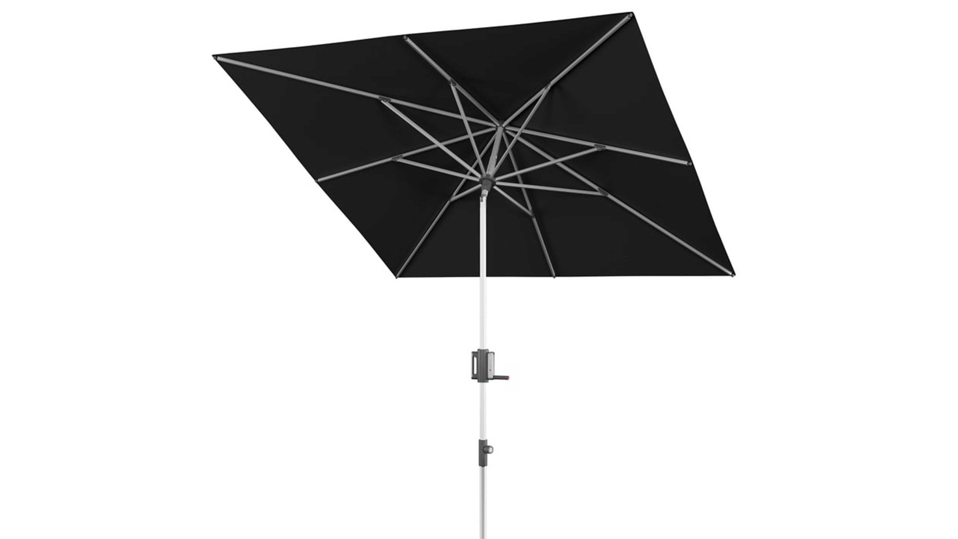 Sonnenschirm Doppler® aus Kunstfaser in Schwarz Knirps® Kurbel-Sonnenschirm Apoll schwarze Bespannung – ca. 240 x 240 cm
