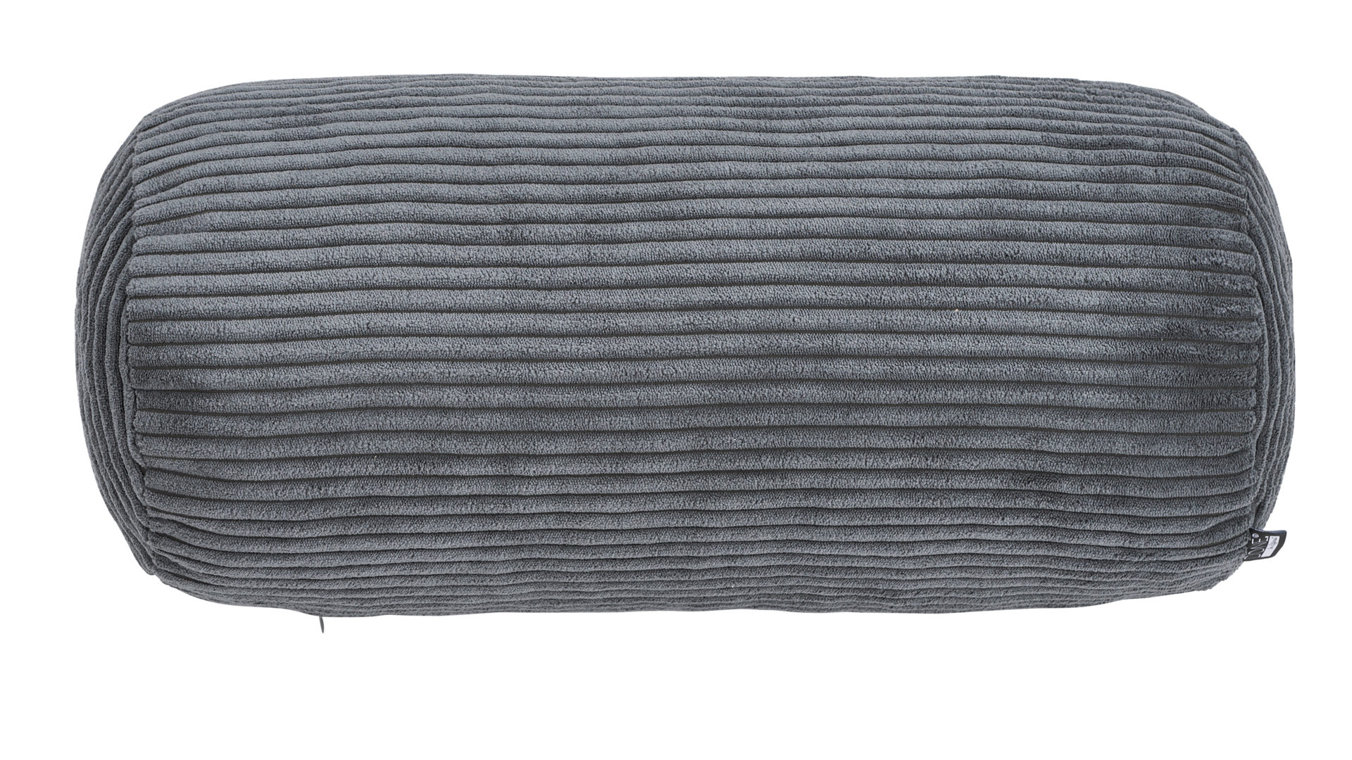 Kissenbezug /-hülle Done.® aus Stoff in Anthrazit done.® Nackenrolle Cushion Zoom anthrazitfarbener Cordbezug  - ca. 22 x 50 cm