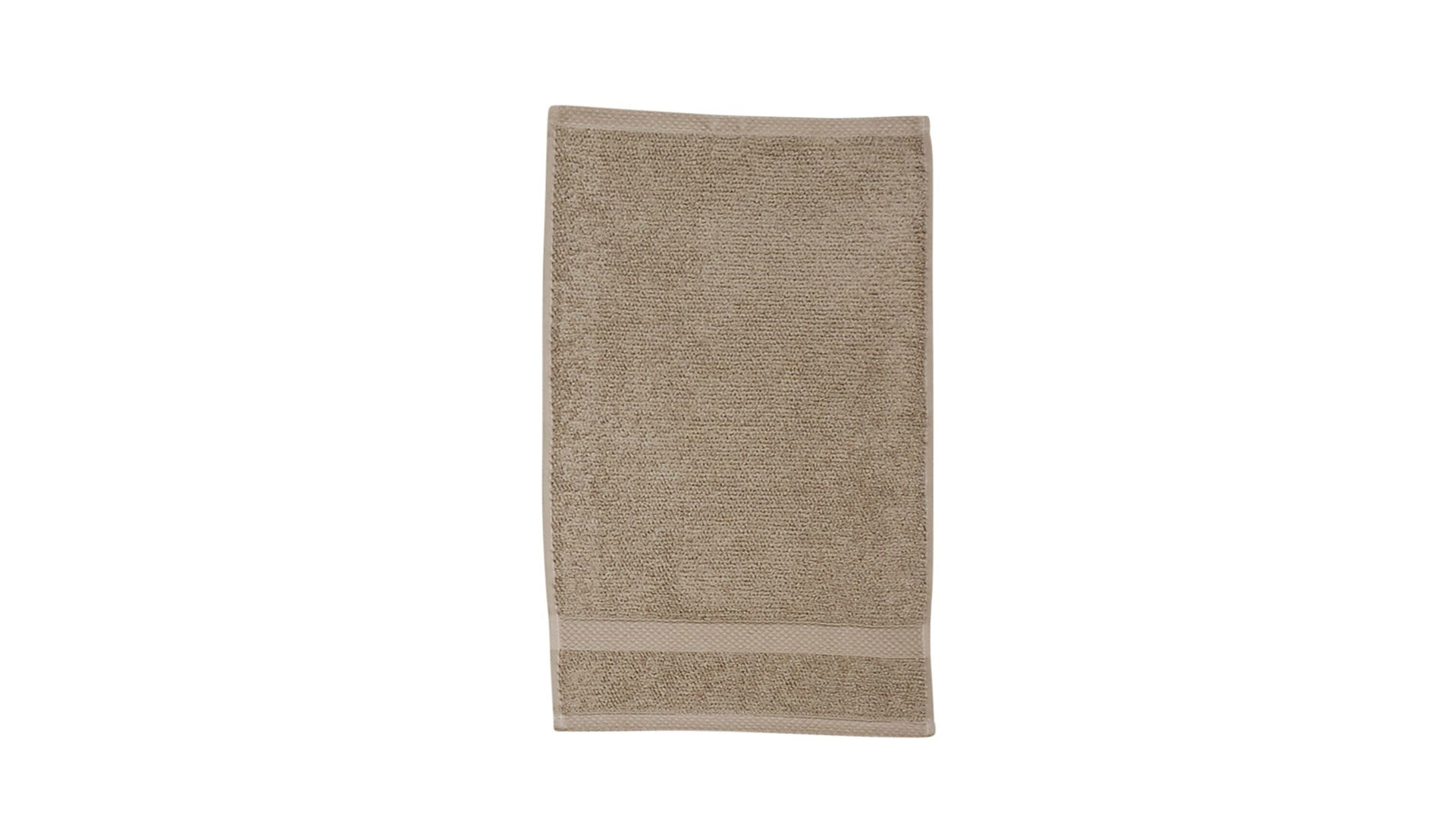 Gästehandtuch Done.® aus Stoff in Hellbraun done.® Gästehandtuch Deluxe für Ihre Heimtextilien taupefarbene Baumwolle – ca. 30 x 50 cm