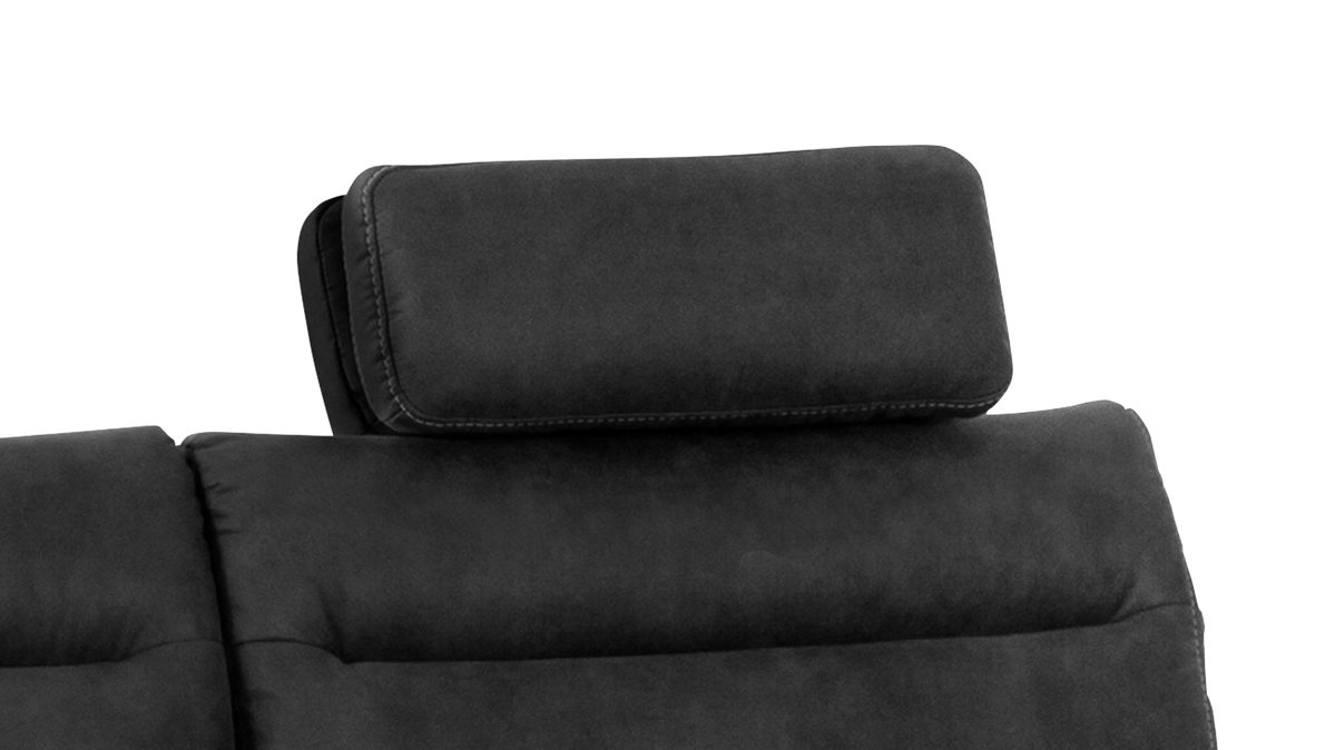 Kopfstütze Matex aus Stoff in Schwarz Kopfstütze Foreno schwarze Mikrofaser - Breite ca. 51 cm