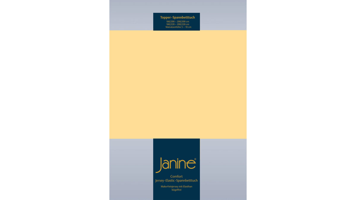 Spannbettlaken Janine® aus Stoff in Gelb Janine® Spannbettlaken Vanille - ca. 200 x 200 cm