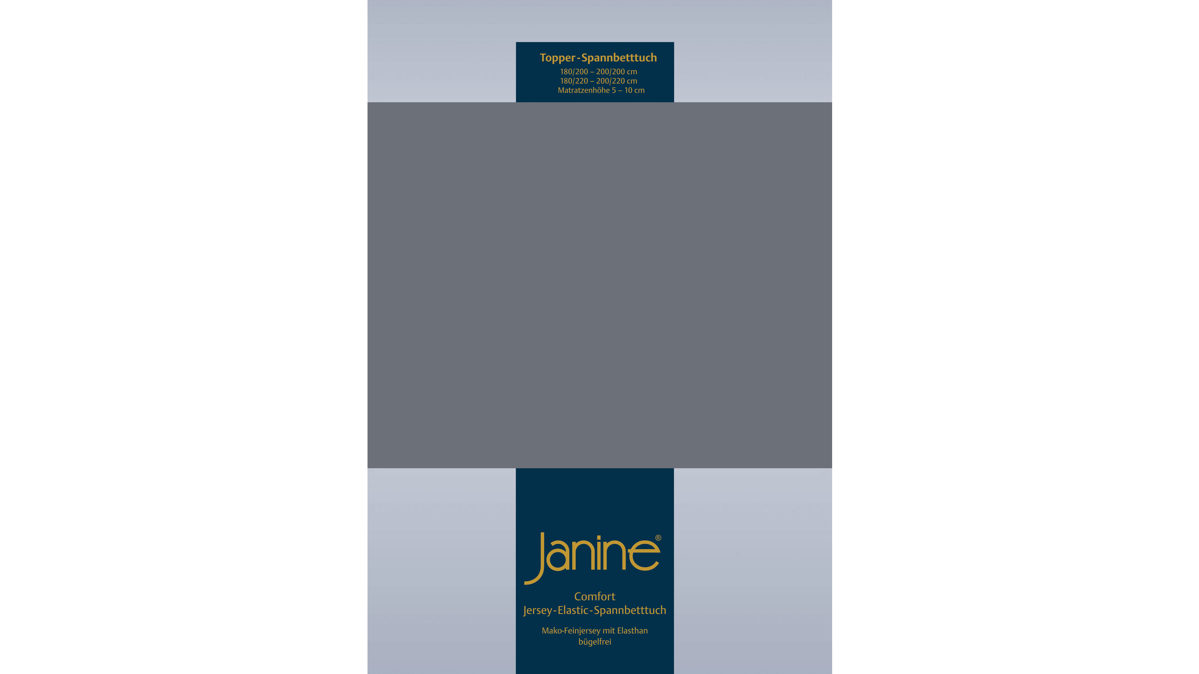 Spannbettlaken Janine® aus Stoff in Anthrazit Janine® Spannbettlaken Opalgrau - ca. 200 x 200 cm