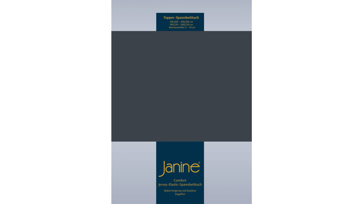 Spannbettlaken Janine® aus Stoff in Dunkelgrau Janine® Spannbettlaken Titan - ca. 150 x 200 cm