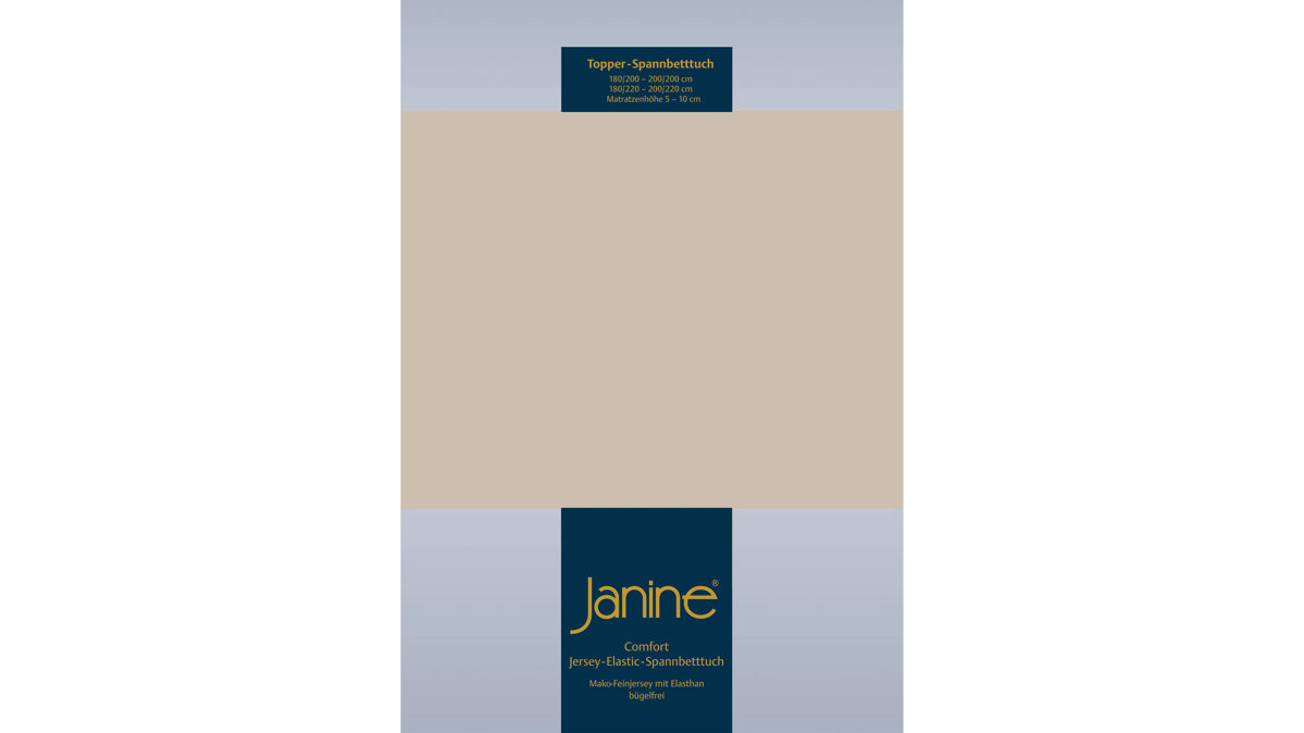 Spannbettlaken Janine® aus Stoff in Beige Janine® Spannbettlaken Naturell - ca. 100 x 200 cm