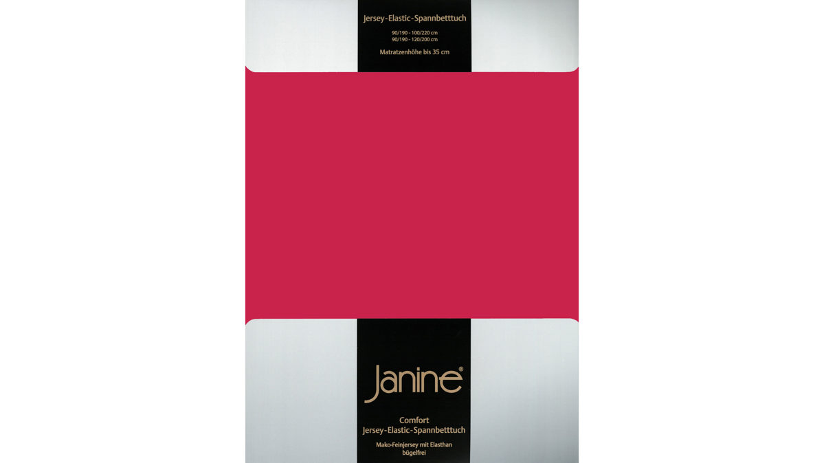 Spannbettlaken Janine® aus Stoff in Rot Janine® Spannbettlaken Rot - ca. 200 x 200 cm
