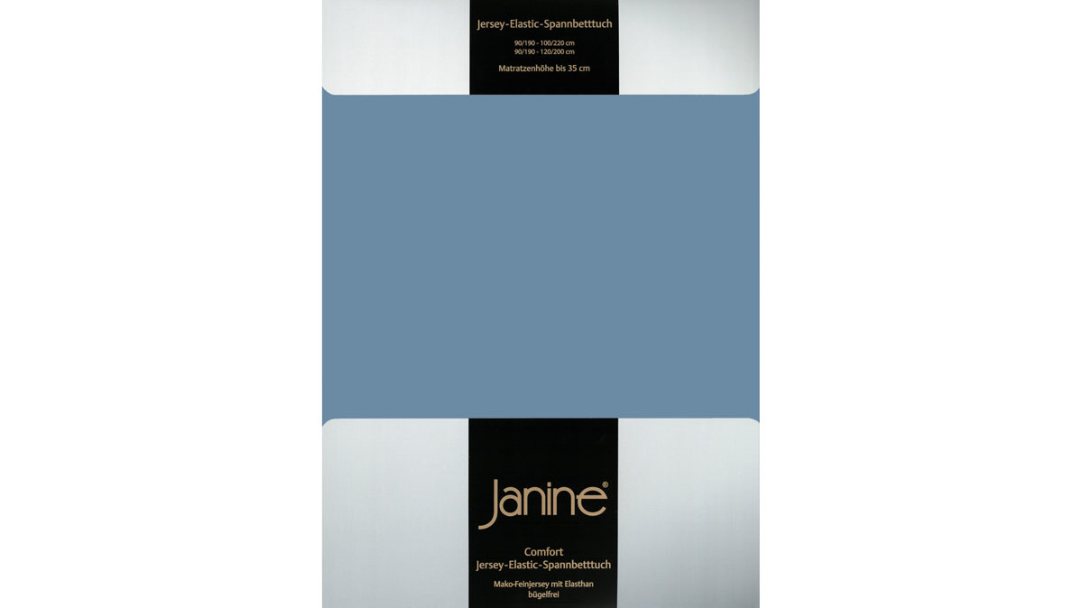 Spannbettlaken Janine® aus Stoff in Jeansblau Janine® Spannbettlaken Denimblau - ca. 150 x 200 cm