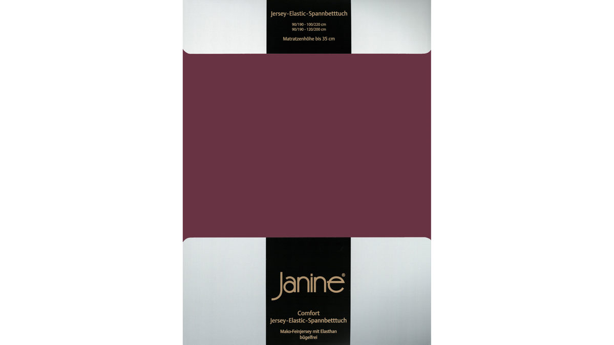Spannbettlaken Janine® aus Stoff in Dunkelrot Janine® Spannbettlaken Burgund - ca. 150 x 200 cm