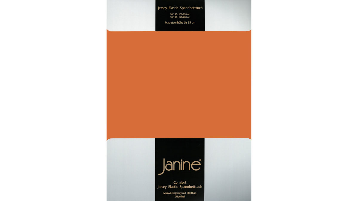 Spannbettlaken Janine® aus Stoff in Orange Janine® Spannbettlaken Rost-Orange - ca. 150 x 200 cm