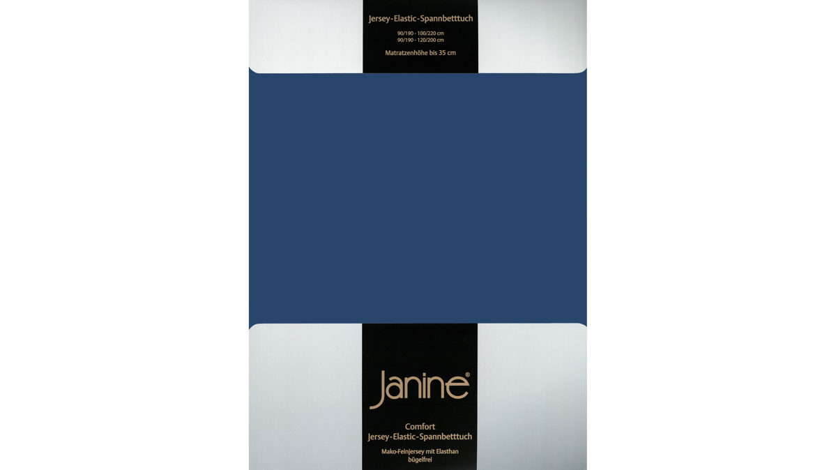 Spannbettlaken Janine® aus Stoff in Dunkelblau Janine® Spannbettlaken Marine - ca. 150 x 200 cm
