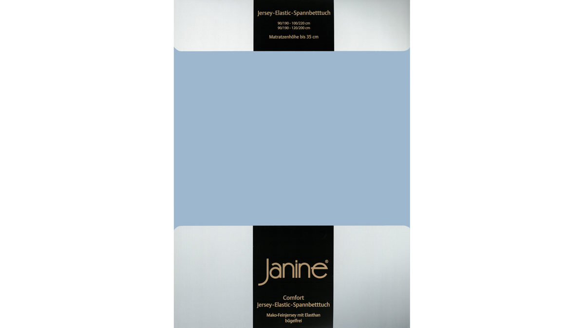 Spannbettlaken Janine® aus Stoff in Mittelblau Janine® Spannbettlaken Perlblau - ca. 200 x 200 cm