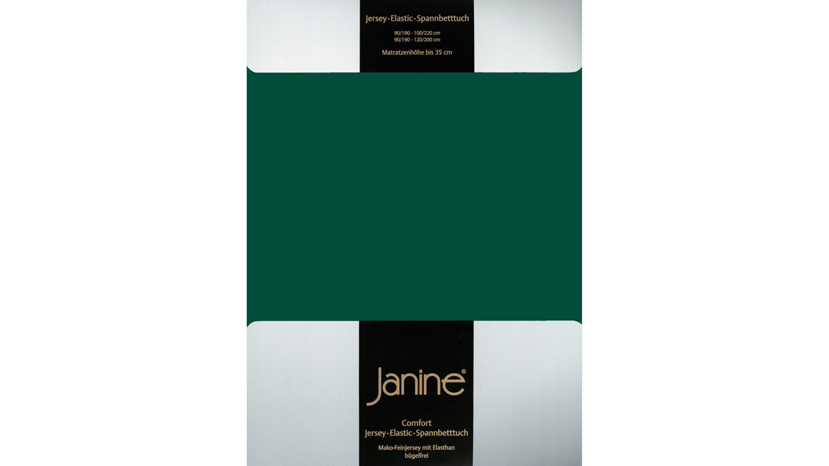 Spannbettlaken Janine® aus Stoff in Dunkelgrün Janine® Spannbettlaken Waldgrün - ca. 100 x 200 cm