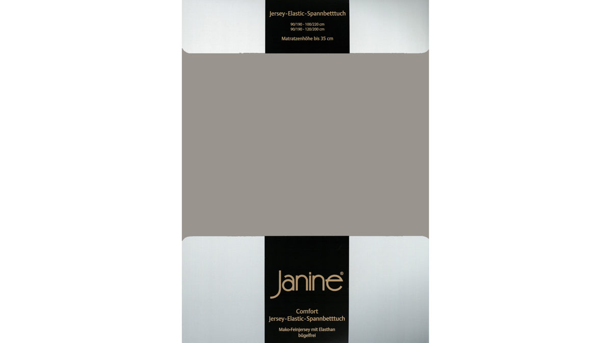 Spannbettlaken Janine® aus Stoff in Grau Janine® Spannbettlaken Vulkan - ca. 150 x 200 cm