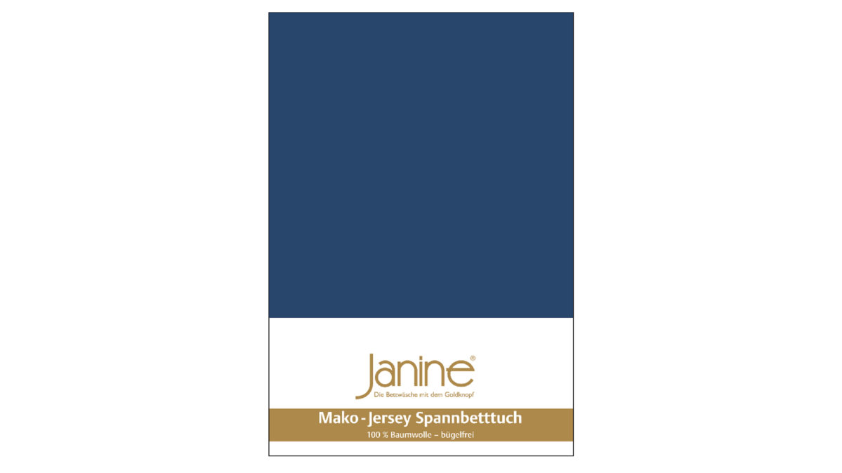Spannbettlaken Janine® aus Stoff in Dunkelblau Janine® Spannbettlaken Marine - ca. 200 x 200 cm