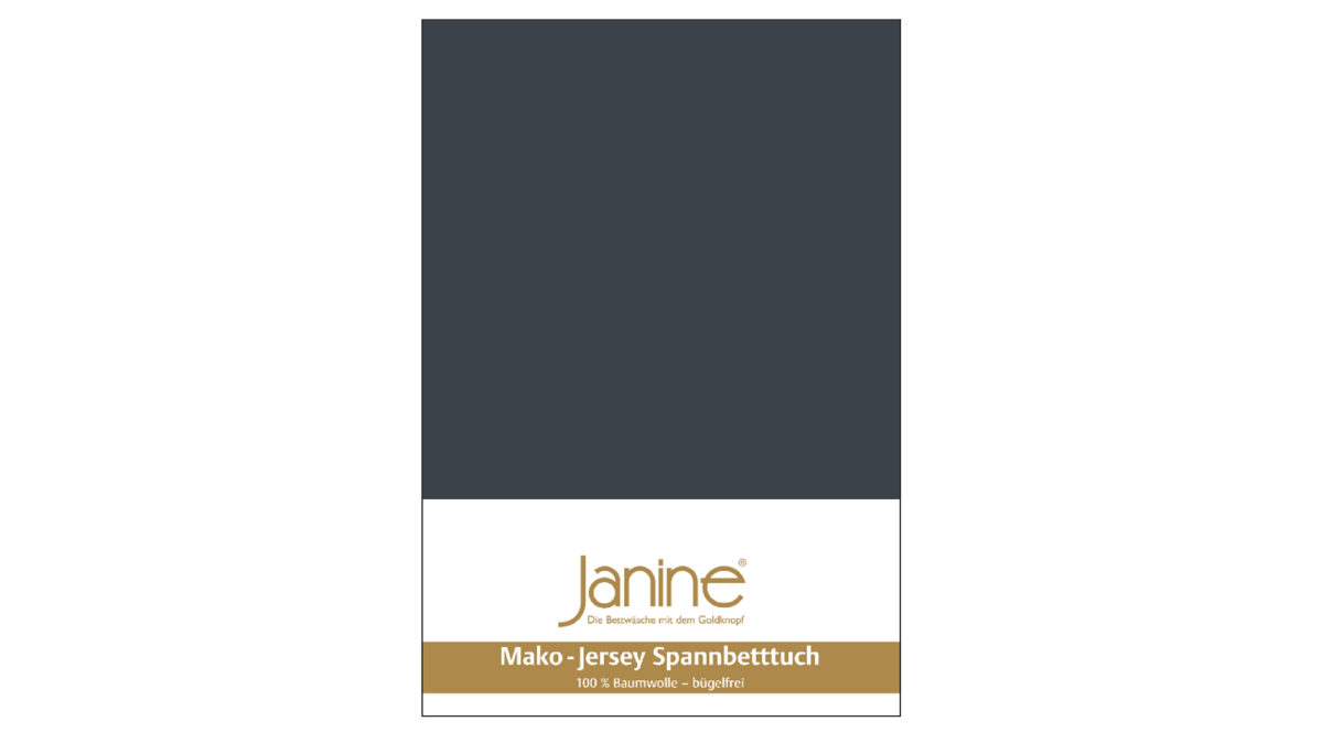 Spannbettlaken Janine® aus Stoff in Dunkelgrau Janine® Spannbettlaken Titan - ca. 100 x 200 cm