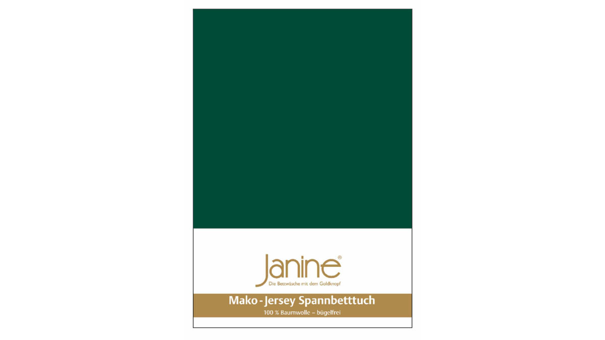 Spannbettlaken Janine® aus Stoff in Dunkelgrün Janine® Spannbettlaken Waldgrün - ca. 200 x 200 cm