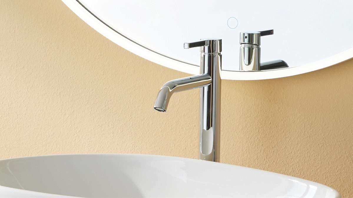 Mischbatterie Interliving aus Metall in Chrom Interliving Bad Serie 3720 – Mischbatterie verchromtes Metall