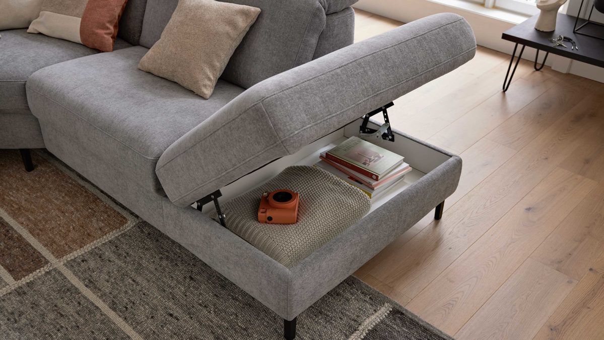 Funktion Interliving aus Metall in Transparent Interliving Sofa Serie 4064 - Aufklappfunktion F manuell