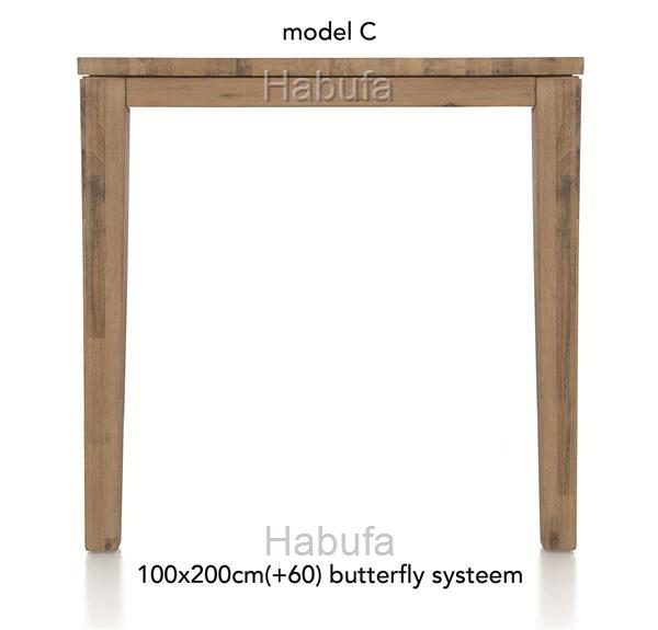 Tisch Habufa Habufa A La Carte Tresentisch ausziehbar  29351 Butterfly System 100x200- 260