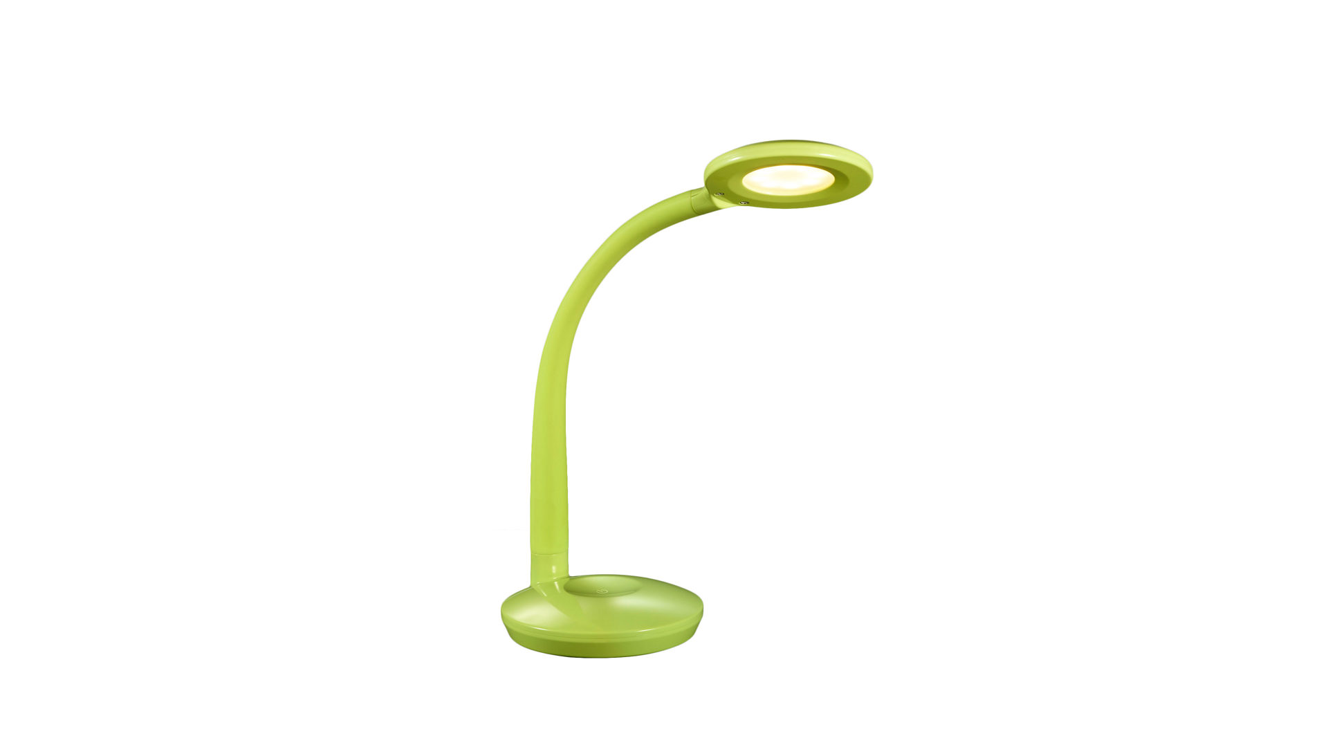 Schreibtischleuchte Reality leuchten aus Kunststoff in Grün RL LED Tischleuchte Cobra - LED Tischlampe lemongrüner Kunststoff - Höhe ca. 47 cm