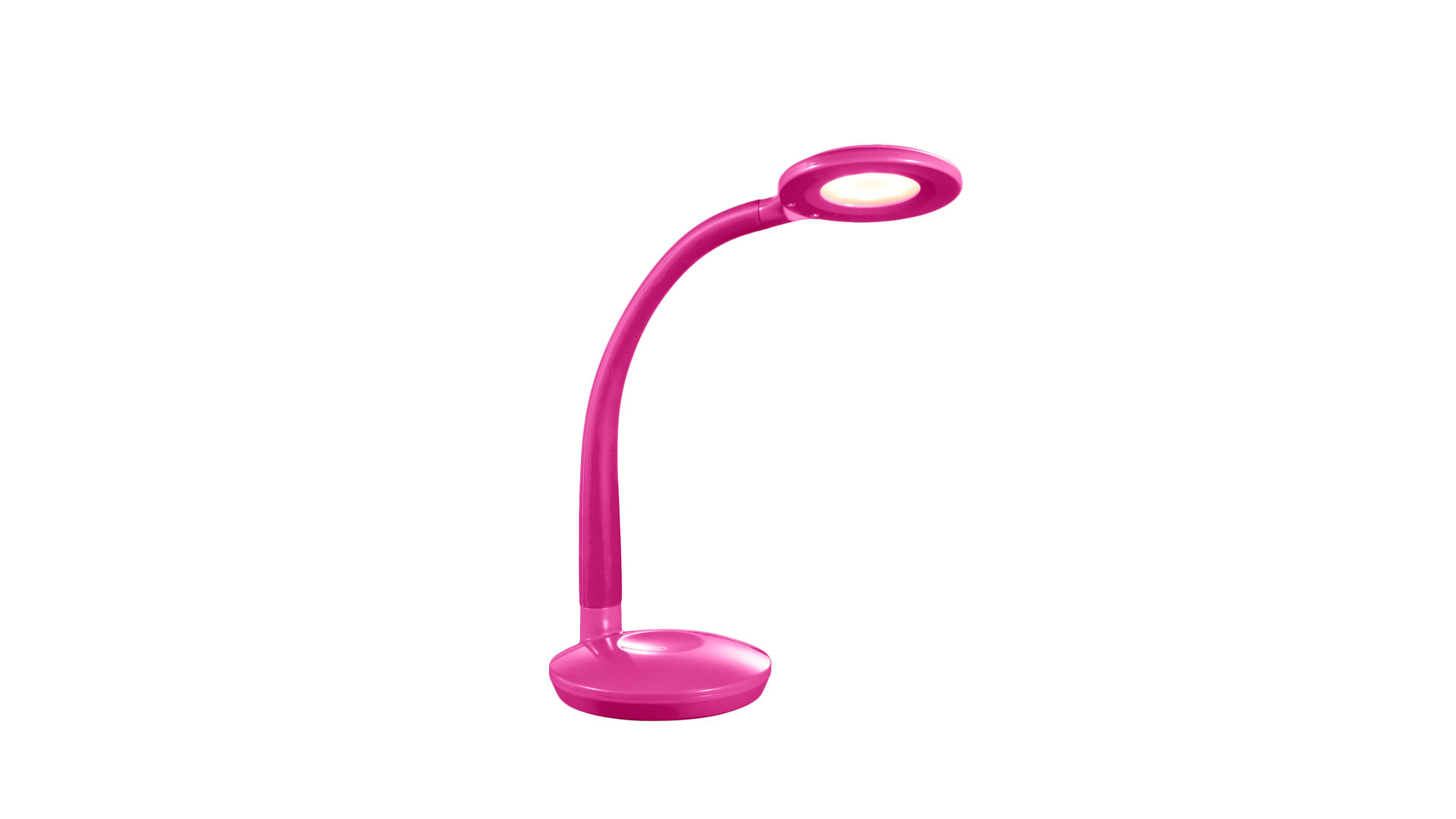 Schreibtischleuchte Reality leuchten aus Kunststoff in Pink RL LED Tischleuchte Cobra bzw. LED Tischlampe fuchsiafarbener Kunststoff - Höhe ca. 47 cm