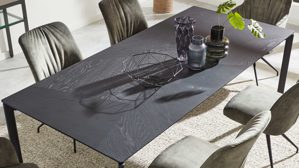 Esstisch Interliving aus Holz in Schwarz Interliving Esszimmer Serie 5110 - Esstisch mattschwarzes Eichefurnier - ca. 180 x 90 cm