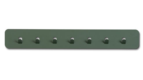 Wandgarderobe M2 kollektion aus Metall in Grün Garderobenleiste Lilly Grün – Sieben Haken, Länge ca. 70 cm
