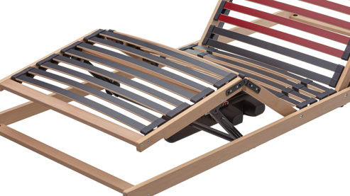 Lattenrost Interliving aus Holz in Holzfarben Interliving Lattenrost Serie 1951 - V6185 motorisch mit Funk-Fernbedienung – Liegefläche ca. 80 x 200 cm