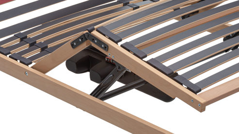 Lattenrost Interliving aus Holz in Holzfarben Interliving Lattenrost Serie 1951 - V6185 motorisch mit Funk-Fernbedienung – Liegefläche ca. 80 x 200 cm