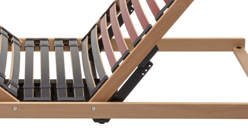 Lattenrost Interliving aus Holz in Holzfarben Interliving Lattenrost Serie 1951 - V6185 motorisch mit Funk-Fernbedienung – Liegefläche ca. 80 x 200 cm