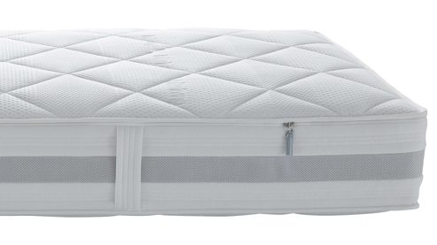 Federkernmatratze Interliving aus Stoff in Weiß Interliving Matratze Medikontur 1931 Taschenfederkern, H4 – Liegefläche ca. 90 x 200 cm