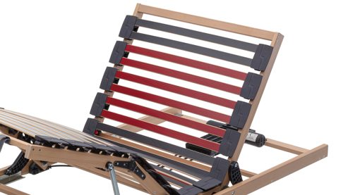 Lattenrost Interliving aus Holz in Holzfarben Interliving Lattenrost Serie 1952 mit zwei Motoren zweifach motorisch mit Handschalter – Liegefläche ca. 90 x 200 cm