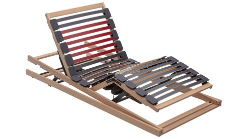 Lattenrost Interliving aus Holz in Holzfarben Interliving Lattenrost Serie 1952 - V6295 Reflux dreifach motorisch mit Funk – Liegefläche ca. 80 x 200 cm