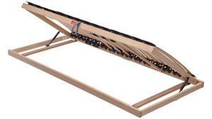 Lattenrost Interliving aus Holz in Holzfarben Interliving Lattenrost Serie 1952 mit Hebehilfe für linke Bettseiten links mit Hebehilfe – Liegefläche ca. 90 x 200 cm